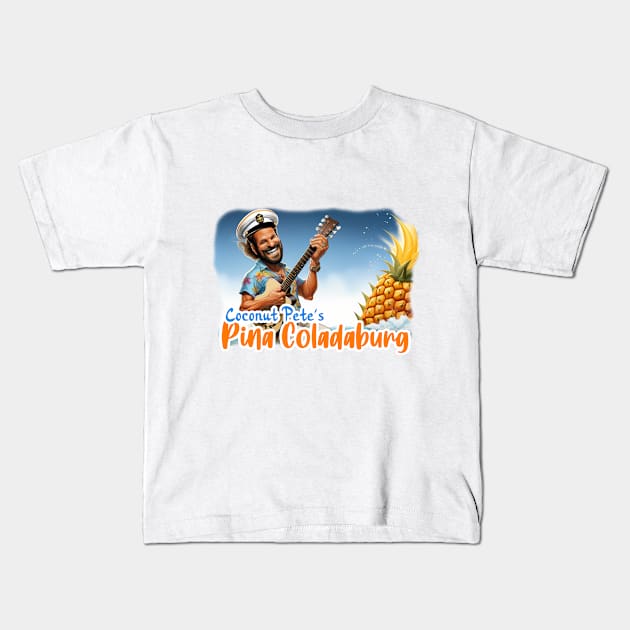 Coconut Pete's Pina Coladaburg Kids T-Shirt by Imagequest